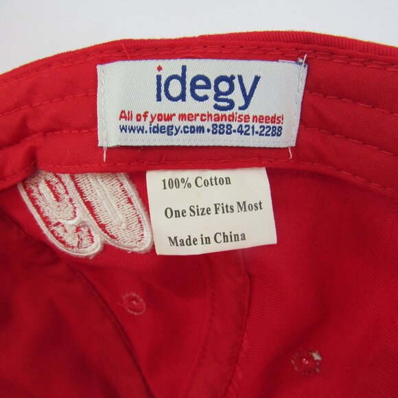 Save A Lot Racing Embroidered Logo Carl Edwards Men's Red Adj Strap Back Cap Hat - Picture 8 of 8